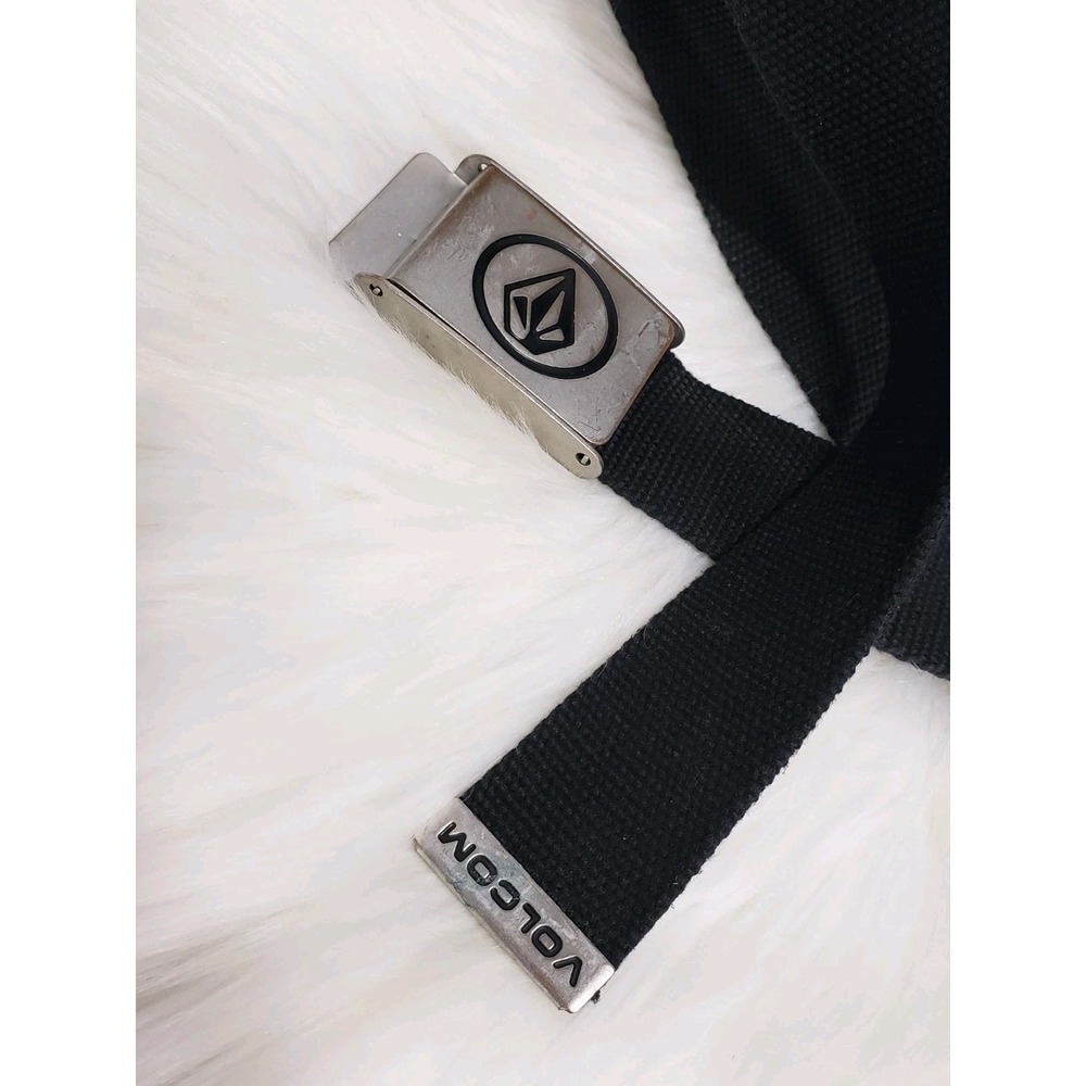 Volcom Canvas Belt With Hook Clasp Buckle SKATER Y2K METAL BUCKLE MENS Y2K